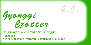 gyongyi czotter business card